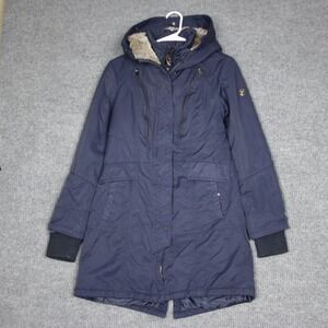 1 Madison Expedition Mens Blue Hooded Parka Jacket Size S Heritage Collection
